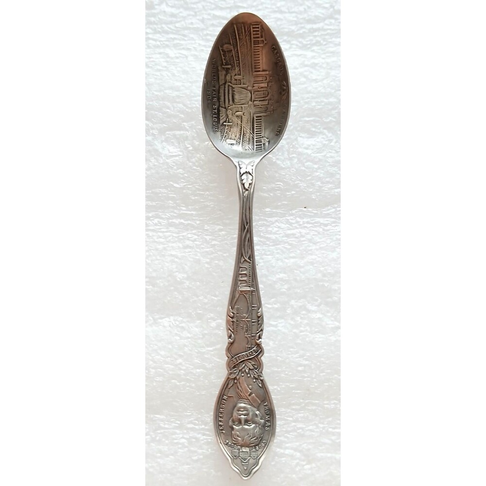 Sterling Silver 1904 World’s Fair St. Louis Souvenir Spoon – Manchester – 8g
